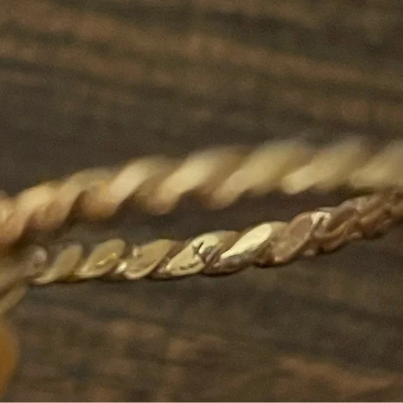 14k gold natural diamond tulip ring with twisted rope band size 5-6, 1970s 1980s - Picture 10 of 11